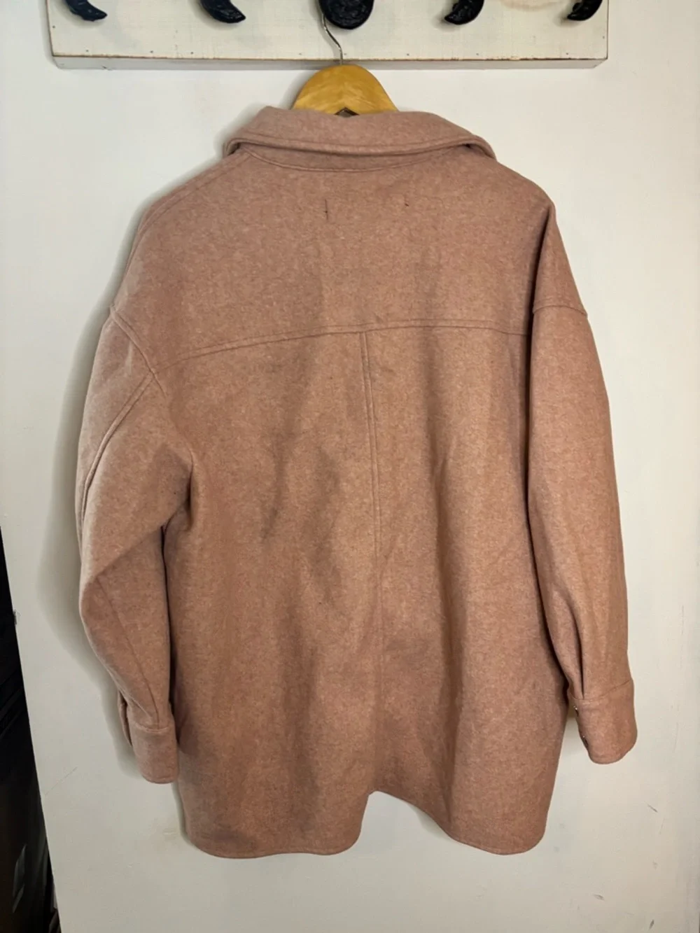 NWT Zara Shacket Jacket in Dusty Pink Oversized Fit - Picture 3 of 6